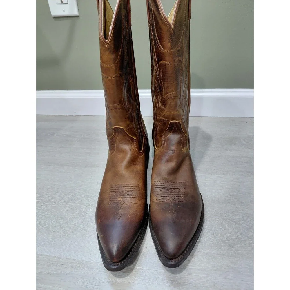 Frye 279034 Men’s Brown Leather Western Boots- sz 10.5 D